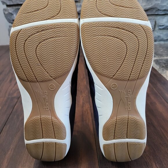 Dansko Harlie Leather Navy Blue Suede Toggle Sneakers Womens EU 40/ US 9.5 - Picture 8 of 9